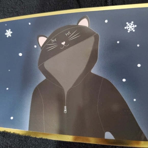 Furry Black CAT Hooded Zip Pajama Size L or XL NEW in Package Adult ONESIE - Picture 6 of 12